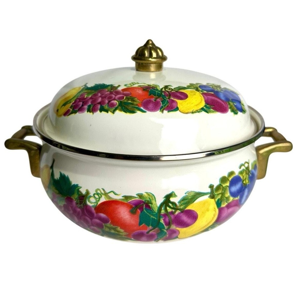 Tabletop Unlimited Kensington Garden Enamel Dutch Oven | Metro Cookware 8.75"